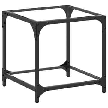 Vidaxl Klubska mizica s stekleno površino 40x40x40 cm jeklo