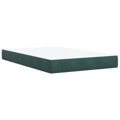 Vidaxl Box spring postelja z vzmetnico temno zelen 120x190 cm žamet