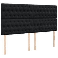 Vidaxl Box spring postelja z vzmetnico črna 180x200 cm žamet