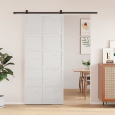 shumee Hlevska vrata bela 90x208 cm trdna borovina