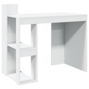 Vidaxl Pisarniška pisalna miza bela 103,5x56,5x94 cm inž. les