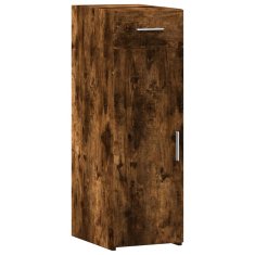 Vidaxl Komoda dimljeni hrast 30x42,5x93 cm inženirski les