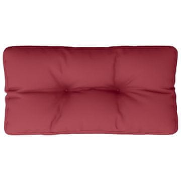 Vidaxl Blazina za kavč iz palet vinsko rdeča 80x40x12 cm