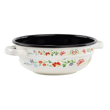 Enamelie Skleda emajlirana 2 ročaja 14 CM 0,67 L Enamelie linija Heritage