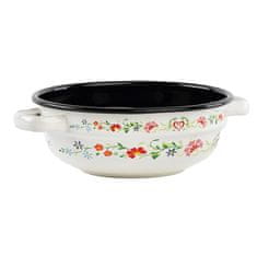 Enamelie Skleda emajlirana 2 ročaja 16 CM 1 L Enamelie linija Heritage