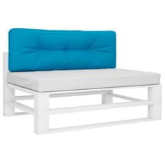 Vidaxl Blazina za kavč iz palet svetlo modra 120x40x12 cm blago