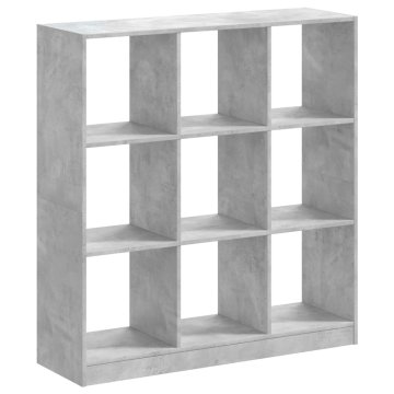 Vidaxl Knjižna omara betonsko siva 102x32x108 cm inženirski les