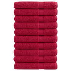 Vidaxl Premium brisače SOLUND 10 kos rdeča 80x200 cm 600 g/m2