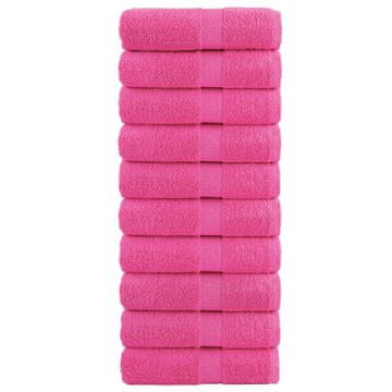 Vidaxl vidaXL Premium brisače SOLUND, 10 kosov, roza, 30 x 30 cm, 600 g/cm²