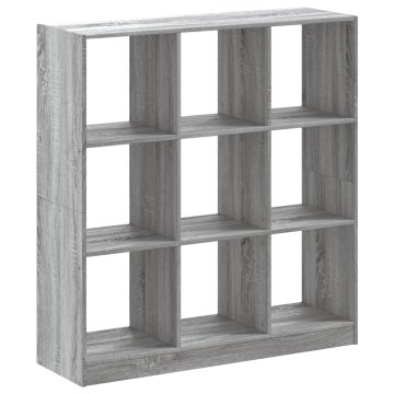 Vidaxl Knjižna omara siva sonoma 102x32x108 cm inženirski les