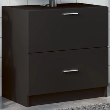 Vidaxl vidaXL Omarica za umivalnik črna 59x37x59 cm