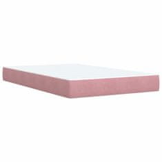 Vidaxl Box spring postelja z vzmetnico roza 120x200 cm žamet