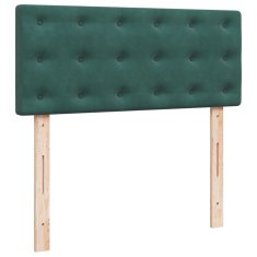 Vidaxl Box spring postelja z vzmetnico temno zelen 120x190 cm žamet