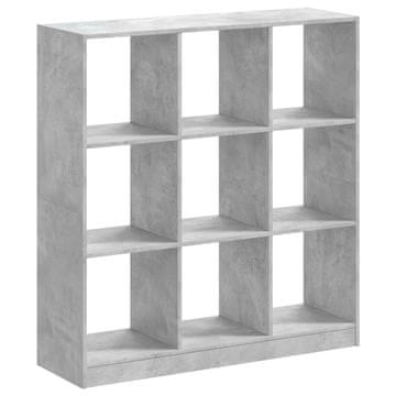 Vidaxl Knjižna omara betonsko siva 102x32x108 cm inženirski les