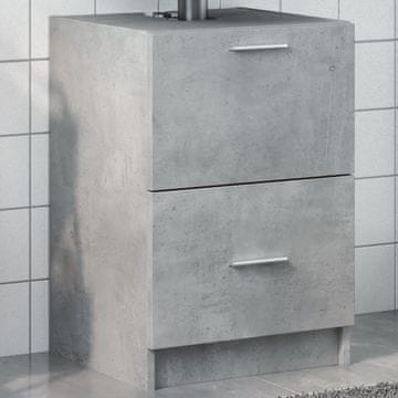 Vidaxl vidaXL Omarica za umivalnik betonsko siva 40x37x59 cm