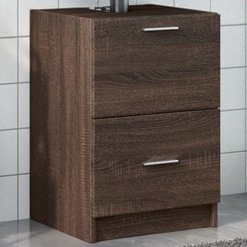 Vidaxl vidaXL Omarica za umivalnik rjav hrast 40x37x59 cm