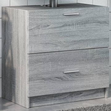 Vidaxl vidaXL Omarica za umivalnik, siva, hrast sonoma, 59x37x59 cm