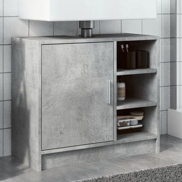 Vidaxl vidaXL Omarica za umivalnik betonsko siva 63x29x55 cm