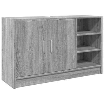 Vidaxl Omarica za umivalnik siva sonoma 90x29x55 cm inženirski les