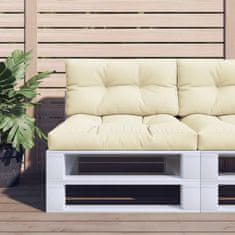 Vidaxl Blazina za kavč iz palet krem 80x40x12 cm