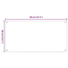 Vidaxl Kuhinjska zaščitna obloga 2 kosa bela 80x40 cm kaljeno steklo