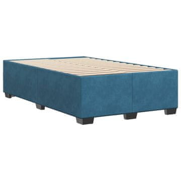 Vidaxl Posteljni okvir modra 120x200 cm žamet