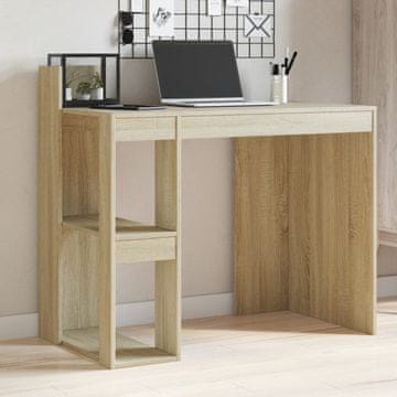 Vidaxl vidaXL Pisalna miza, hrast sonoma, 103,5 x 56,5 x 94 cm, material na osnovi lesa