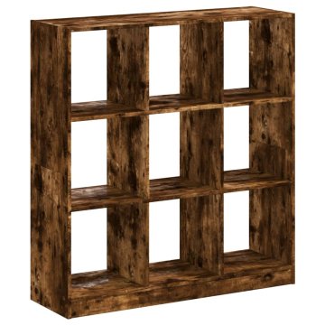 Vidaxl Knjižna omara dimljeni hrast 102x32x108 cm inženirski les