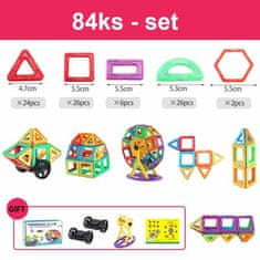 Magnetic Tiles Magnetni komplet 84 kosov - Magnetic Tiles