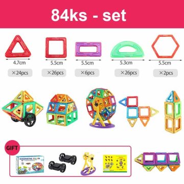 Magnetic Tiles Magnetni komplet 84 kosov - Magnetic Tiles