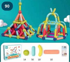 Magnetic Tiles Magnetni komplet 90kosov - Magnetic Sticks