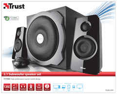 Trust Tytan Komplet zvočnikov s subwooferjem 2.1 Bk