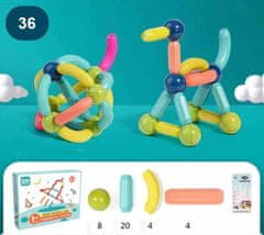 Magnetic Tiles Magnetni komplet 36kosov - Magnetic Sticks