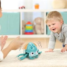 CAB Toys Plazeča hobotnica z melodijo in lučkami - Oranžna