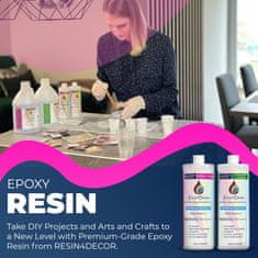 Resin4Decor Epoksidna smola 1:1, prozorna, čas strjevanja 24 ur (2000 ml)