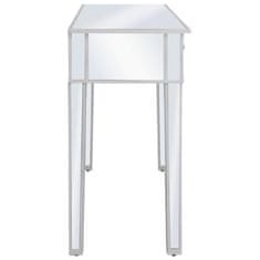 Vidaxl Zrcalna konzolna mizica MDF in steklo 106,5x38x76,5 cm