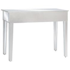 Vidaxl Zrcalna konzolna mizica MDF in steklo 106,5x38x76,5 cm