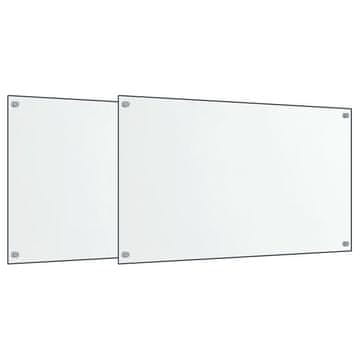 Vidaxl Kuhinjska zaščitna obloga 2 kosa 70x60 cm kaljeno steklo