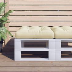 Vidaxl Blazina za kavč iz palet krem 60x60x12 cm