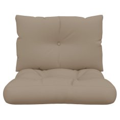 Vidaxl Blazine za palete 2 kosa taupe blago
