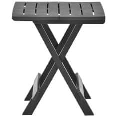 Vidaxl Zložljiva vrtna miza antracitna 45x43x50 cm plastika