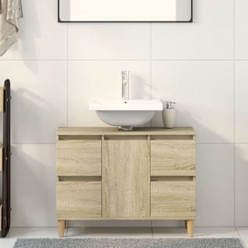 Vidaxl vidaXL Omarica za umivalnik sonoma hrast 80x33x60 cm
