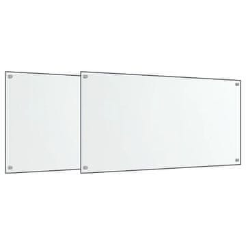 Vidaxl Kuhinjska zaščitna obloga 2 kosa 80x40 cm kaljeno steklo