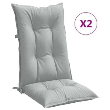 Vidaxl Blazina za stol 2 kosa melanž svetlo siva 120x50x7 cm blago
