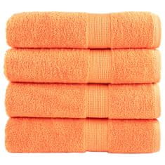 Vidaxl Premium brisače SOLUND 4 kos oranžna 70x140 cm 600 g/m2