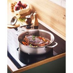 de Buyer Hrnec , 3612.24, ALCHIMY, nízký, nerezový, průměr 24 cm, objem 2,3 L, výška 7,53 cm, zahnutý okraj