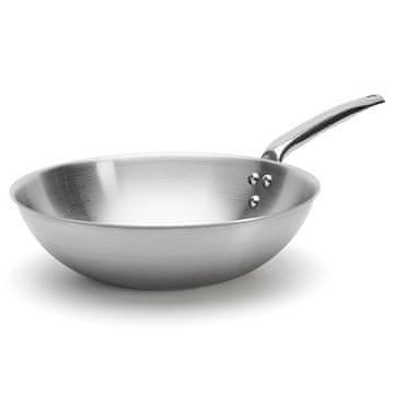 de Buyer WOK pánev , 3608.28, průměr 28 cm, objem 3 L, zahnutý okraj, na všechny typy varných desek
