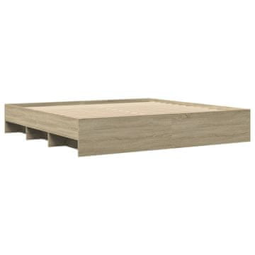 Vidaxl Posteljni okvir brez vzmetnice 200x200 cm inženirski les