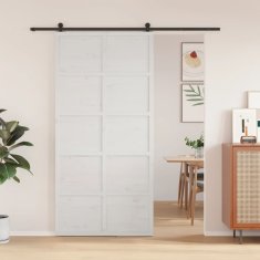 shumee Hlevska vrata bela 100x208 cm trdna borovina