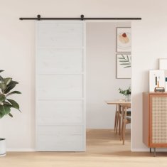shumee Hlevska vrata bela 80x208 cm trdna borovina